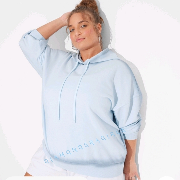 Wild Fable™ Oversized Hoodie Sweatshirt Baby Blue Plus Size 1X NWT - Picture 2 of 15